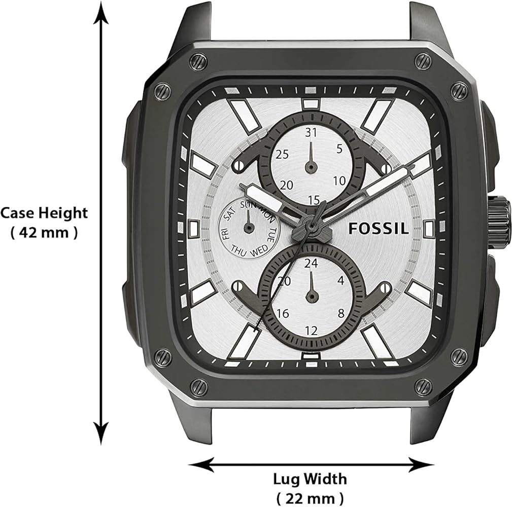 Fossil Inscription Multifunction Silver Dial Grey Steel Strap Watch for Men - BQ2657 Buy Now By Fossil