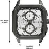 Fossil Inscription Multifunction Silver Dial Grey Steel Strap Watch for Men - BQ2657 Buy Now By Fossil
