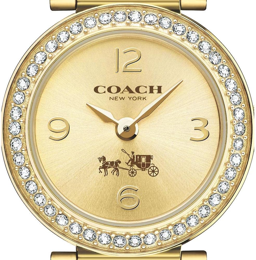 Coach Dress Crystals Gold Dial Gold Steel Strap Watch For Women - 14502202 Buy Now By Coach