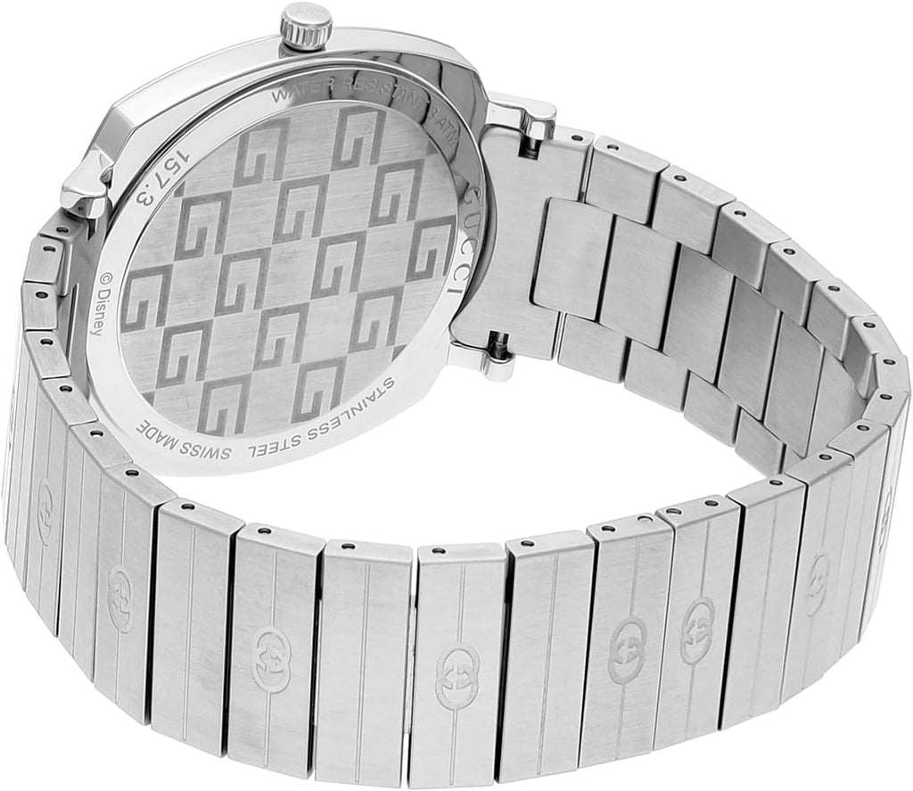 Gucci Grip x Disney Quartz Silver Dial Silver Steel Strap Unisex Watch - YA157419 Buy Now By Gucci