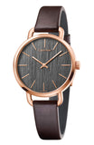 Calvin Klein Even Grey Dial Brown Leather Strap Watch for Women - K7B236G3 Buy Now By Calvin Klein