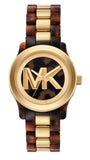 Michael Kors Runway Three-Hand Brown Dial Two Tone Steel Strap Watch for Women - MK7354 Buy Now By Michael Kors