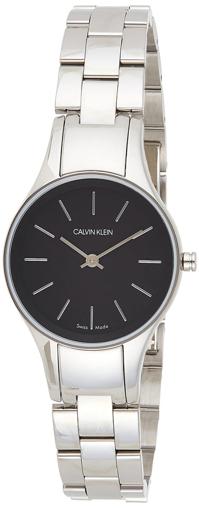 Calvin Klein Simplicity Black Dial Silver Steel Strap Watch for Women - K4323130 Buy Now By Calvin Klein