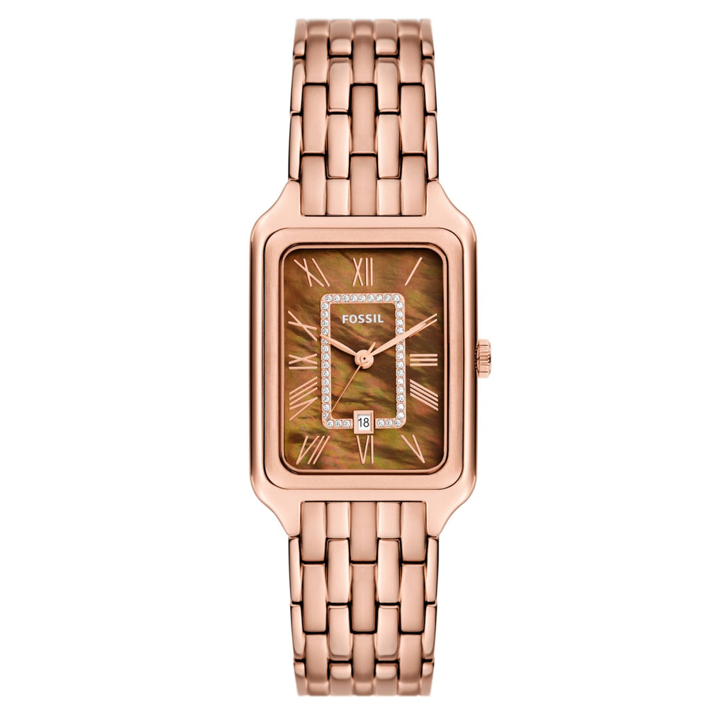 Fossil Raquel Three Hand Date Brown Dial Rose Gold Steel Strap Watch For Women - ES5323 Buy Now By Fossil