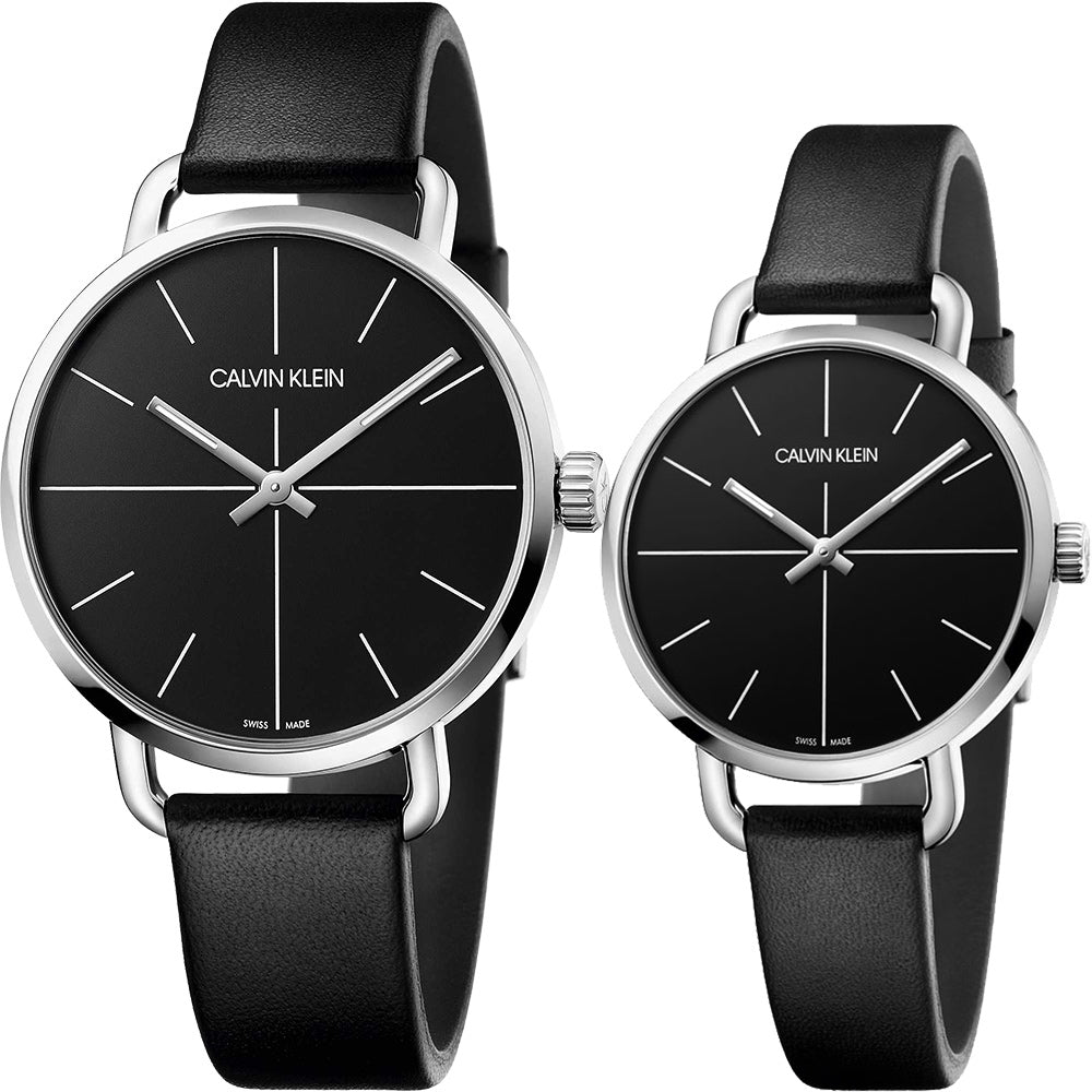 Calvin Klein Evan Black Dial Black Leather Strap Watch for Men - K7B211CZ Buy Now By Calvin Klein