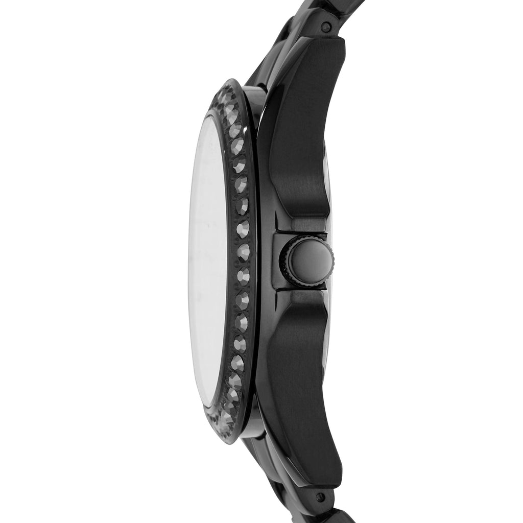 Fossil Riley Multifunction Black Dial Black Steel Strap Watch for Women - ES4519 Buy Now By Fossil