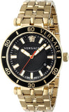 Versace Greca Sport Quartz Black Dial Gold Steel Strap Watch for Men - VEZ300721 Buy Now By Versace