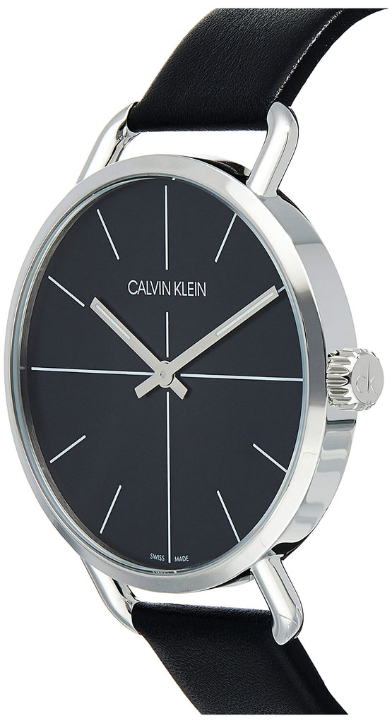 Calvin Klein Evan Black Dial Black Leather Strap Watch for Men - K7B211CZ Buy Now By Calvin Klein