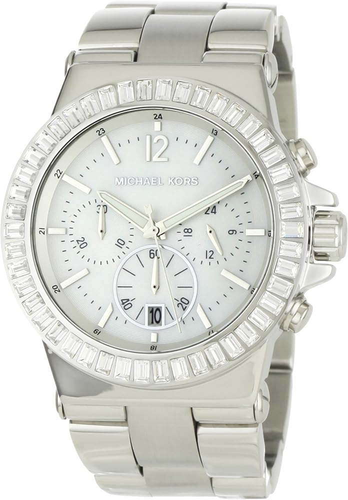 Michael Kors Dylan Glitz Chronograph White Dial Silver Steel Strap Watch For Women - MK5411 Buy Now By Michael Kors