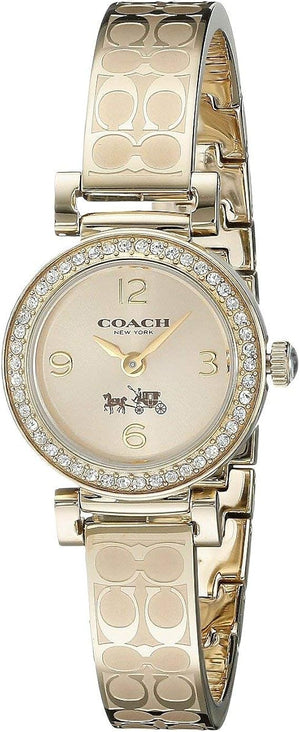 Coach Dress Crystals Gold Dial Gold Steel Strap Watch For Women - 14502202 Buy Now By Coach