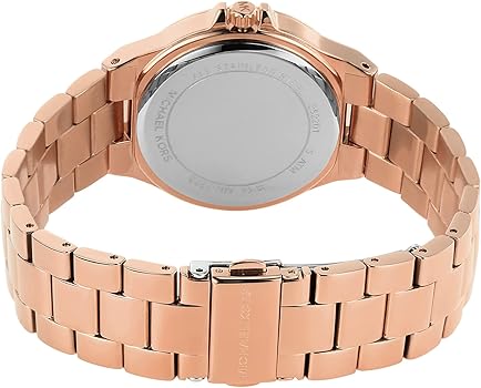 Michael Kors Lennox Three-Hand Black Dial Rose Gold Steel Strap Watch For Women - MK7233 Buy Now By Michael Kors