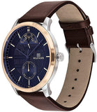 Tommy Hilfiger Hunter Blue Dial Brown Leather Strap Watch for Men - 1791605 Buy Now By Tommy Hilfiger