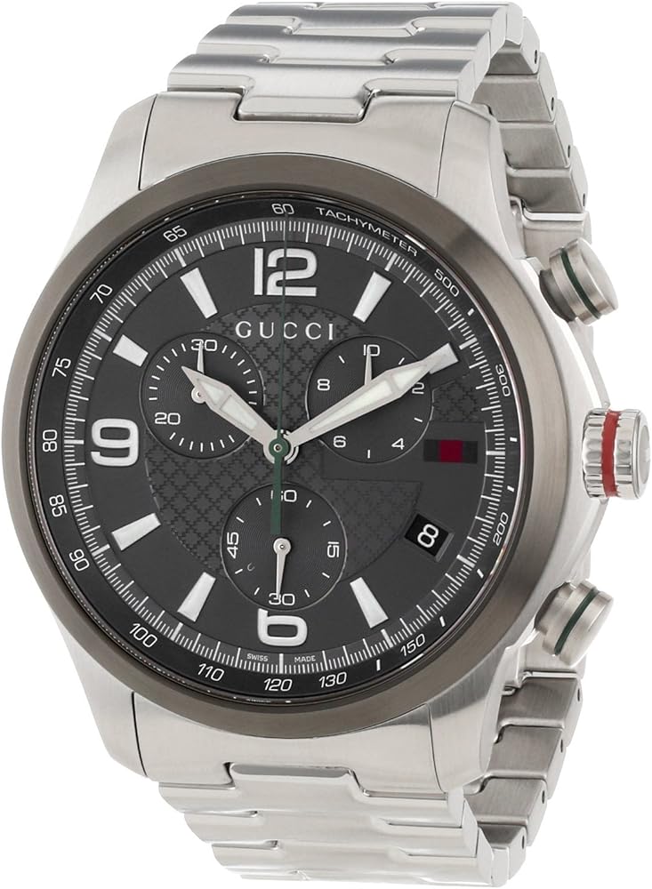 Gucci G Timeless Chronograph Grey Dial Silver Steel Strap Watch For Men - YA126238 Buy Now By Gucci