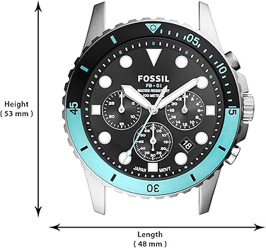 Fossil FB-01 Chronograph Black Dial Silver Steel Strap Watch for Men - FS5827 Buy Now By Fossil
