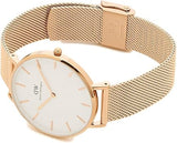 Daniel Wellington Petite Melrose White Dial Rose Gold Mesh Strap Watch For Women - DW00100305 Buy Now By Daniel Wellington