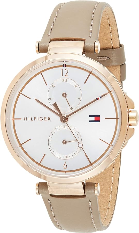 Tommy Hilfiger Angela Quartz Silver Dial Brown Leather Strap Watch for Women - 1782125 Buy Now By Tommy Hilfiger