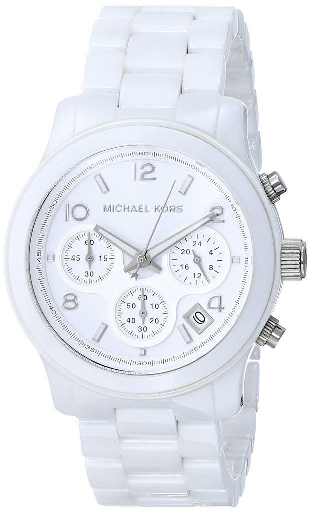 Michael Kors Runway White Ceramic Dial White Steel Strap Watch for Women - MK5161 Buy Now By Michael Kors