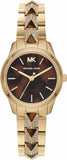 Michael Kors Runway Mercer Analog Brown Dial Gold Steel Strap Watch For Women - MK6855 Buy Now By Michael Kors