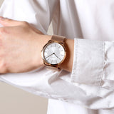 Calvin Klein Minimal White Dial Rose Gold Mesh Bracelet Watch for Women - K3M22626 Buy Now By Calvin Klein