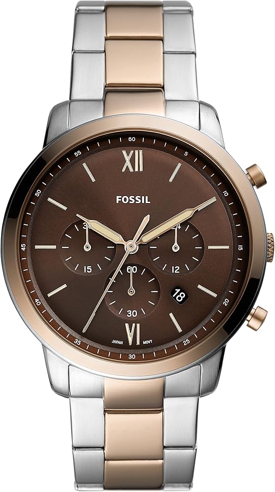Fossil Neutra Chronograph Brown Dial Two Tone Steel Strap Watch for Men - FS5869 Buy Now By Fossil