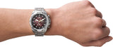 Fossil Bronson Chronograph Red Dial Silver Steel Strap Watch for Men - FS5878 Buy Now By Fossil