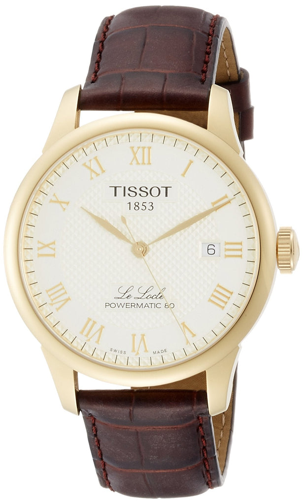 Tissot Le Locle Automatic Gold Dial Brown Leather Strap Watch For Men - T41.5.413.73 Buy Now By Tissot