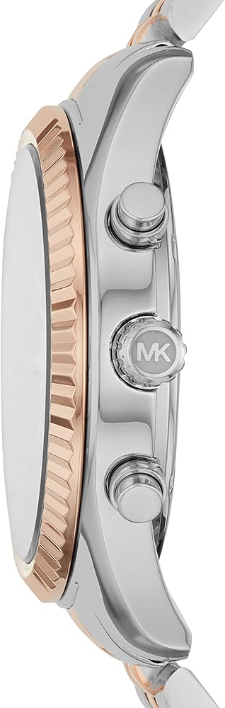 Michael Kors Lexington Chronograph Crystals Black Dial Two Tone Steel Strap Watch for Men - MK8714 Buy Now By Michael Kors