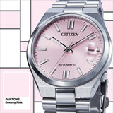 Citizen x Pantone Automatic Dreamy Pink Dial Silver Steel Strap Watch For Men - NJ0158-89X Buy Now By Citizen