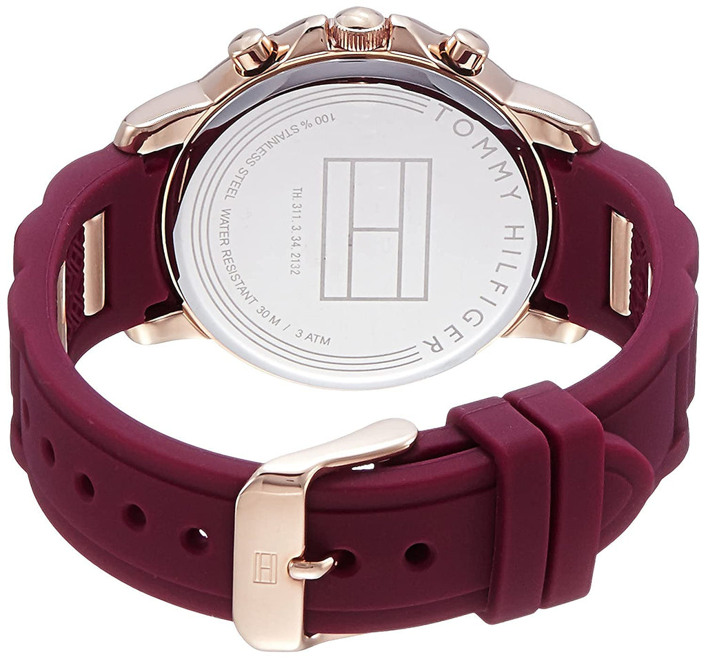 Tommy Hilfiger Claudia Red Dial Two Tone Steel Strap Watch for Women - 1781744 Buy Now By Tommy Hilfiger