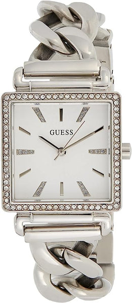 Guess Vanity Diamonds White Dial Silver Steel Strap Watch for Women - W1030L1 Buy Now By Guess