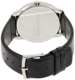 Calvin Klein Minimal Silver Dial Black Leather Strap Watch for Men - K3M211CY Buy Now By Calvin Klein