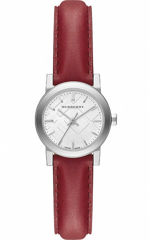 Burberry The City Silver Dial Red Strap Watch for Women - BU9232 Buy Now By Burberry