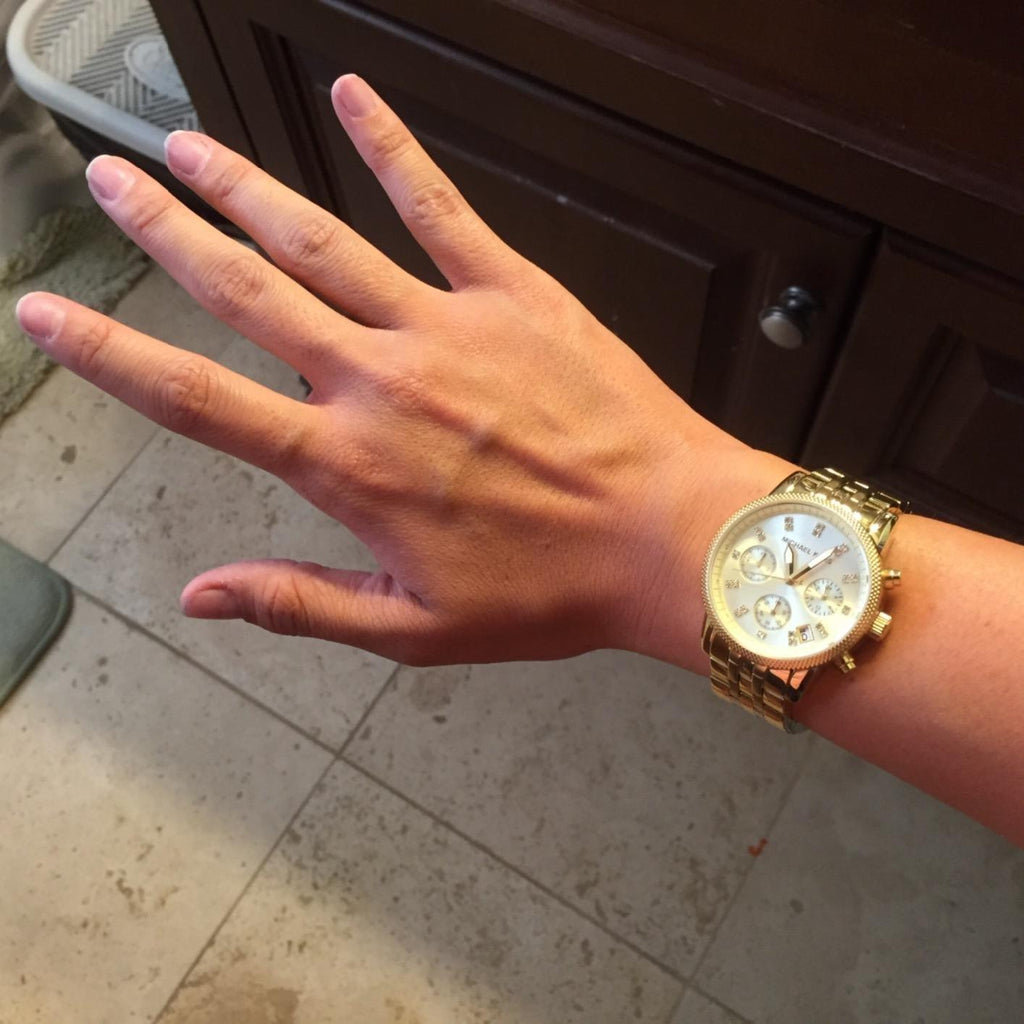 Michael Kors Ritz Chronograph Gold Dial Gold Steel Strap Watch for Women - MK5676 Buy Now By Michael Kors