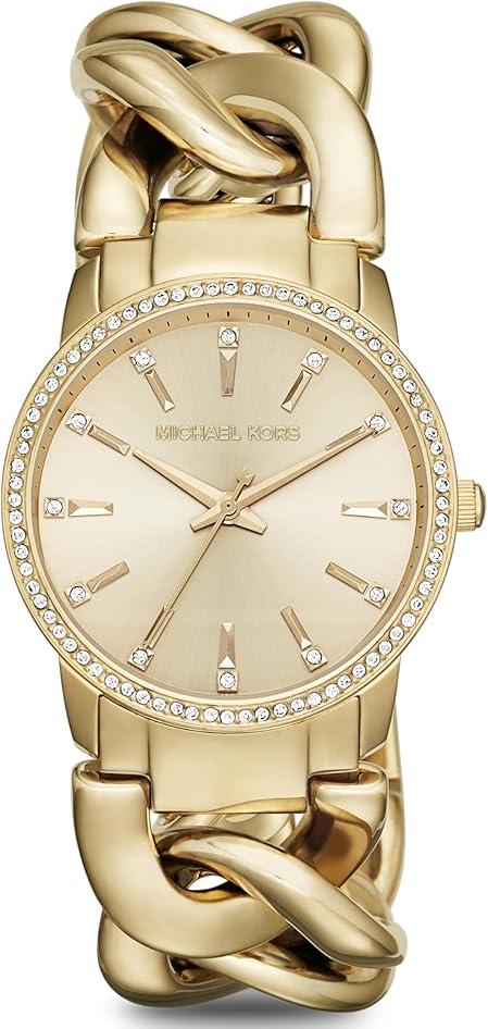Michael Kors Nini Three Hand Gold Dial Gold Steel Strap Watch For Women - MK3235 Buy Now By Michael Kors