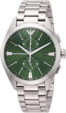 Emporio Armani Chronograph Green Dial Silver Steel Strap Watch For Men - AR11480 Buy Now By Emporio Armani
