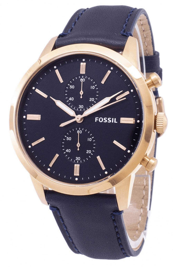 Fossil Townsman Chronograph Blue Dial Blue Leather Strap Watch for Men - FS5436 Buy Now By Fossil