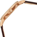 Emporio Armani Aurora Mother of Pearl White Dial Brown Leather Strap Watch For Women - AR11057 Buy Now By Emporio Armani