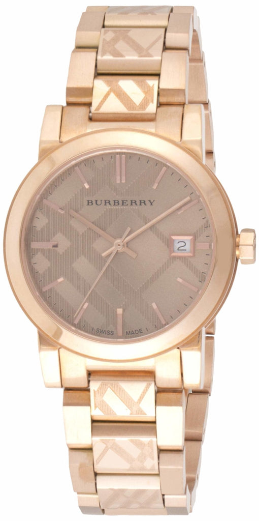 Burberry The City Rose Gold Dial Rose Gold Steel Strap Watch for Women - BU9146 Buy Now By Burberry