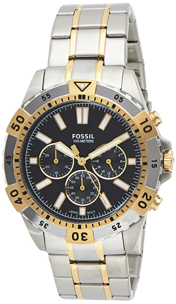 Fossil Garrett Chronograph Green Dial Two Tone Steel Strap Watch for Men - FS5622 Buy Now By Fossil