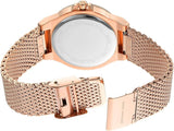 Michael Kors Lennox Three Hand Rose Gold Dial Rose Gold Mesh Strap Watch For Women - MK7336 Buy Now By Michael Kors