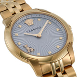 Versace Audrey Quartz Grey Dial Gold Steel Strap Watch for Women - VELR00719 Buy Now By Versace