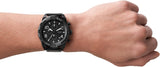 Fossil Bronson Chronograph Black Dial Black Leather Strap Watch for Men - FS5874 Buy Now By Fossil