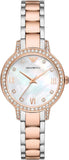 Emporio Armani Cleo Mother of Pearl Dial Two Tone Steel Strap Watch For Women - AR11499 Buy Now By Emporio Armani