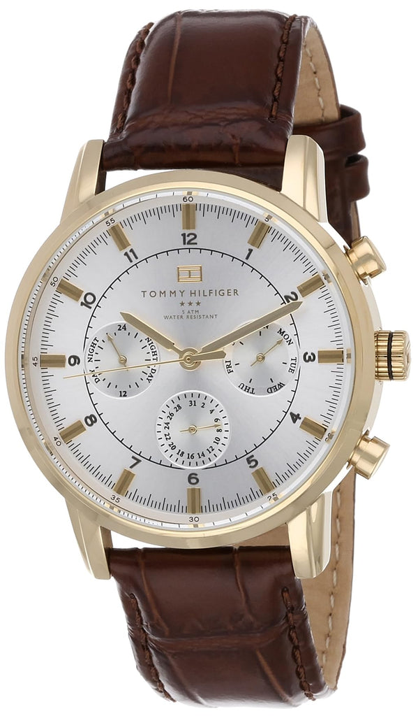 Tommy Hilfiger Harrison White Dial Brown Leather Strap Watch for Men - 1790874 Buy Now By Tommy Hilfiger