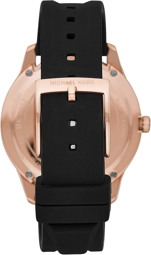 Michael Kors Runway Quartz Black Dial Black Silicone Strap Watch For Women - MK6852 Buy Now By Michael Kors
