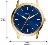 Fossil The Minimalist 3H Analog Blue Dial Blue Leather Strap Watch for Men - FS5789 Buy Now By Fossil