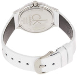 Calvin Klein Skirt White Dial White Leather Strap Watch for Women - K2U231K6 Buy Now By Calvin Klein