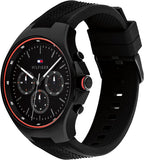 Tommy Hilfiger Justin Black Dial Black Rubber Strap Watch For Men - 1792056 Buy Now By Tommy Hilfiger