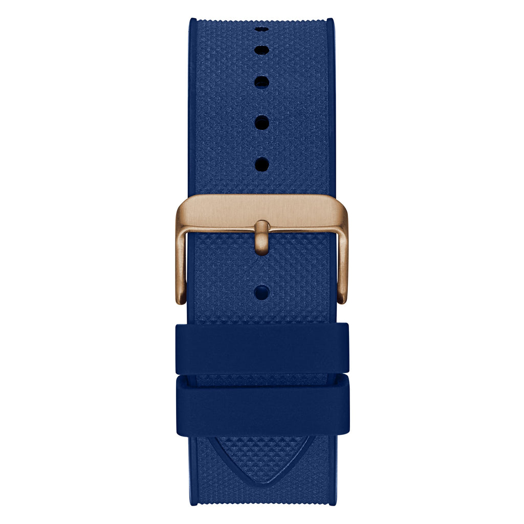 Guess Navigator Chronograph Blue Dial Blue Rubber Strap Watch for Men - GW0264G4 Buy Now By Guess