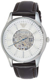 Emporio Armani Meccanico White Dial Brown Leather Strap Watch For Men - AR1946 Buy Now By Emporio Armani